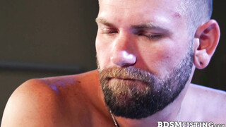 Sherman Maus uses both of his fists together to penetrate Josh Mikael