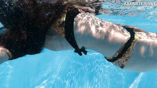 Euro Sexy Girl Skinny & Adorable Adventure & Alluring Poolside Showcase