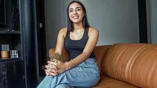 Small boobs booty Amateur 18yo Colombian sexy POV cowgirl fake casting!