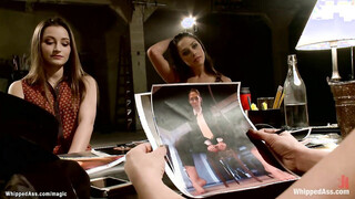 Lingerie models whipped by agent