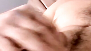 Young athletic amateur strokes his big cock & unloads jizz