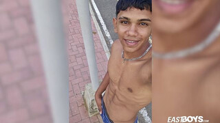 Super charming latino boy with abs & huge dick