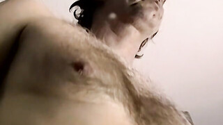 Mature dude displays his enormous prick out