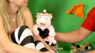 Blonde angel banged by a chubby dude