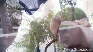 Hardcore smoking & outdoor ass pumping by  Ryan Connors & hot Patrick