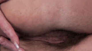 Gilf fingering her own butt & cunt