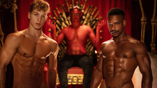 Gay ass pumping in front of Satan - Adrian Hart,Felix Fox