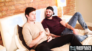 BAREBACKTHATHOLE Romeo Davis Lines Up His Enormous Cock With Drews Hole