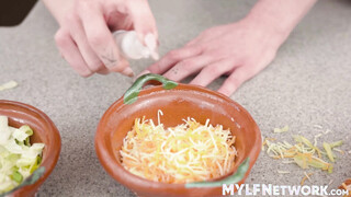 Charming blonde  milf Hyley Winters is orally pleasured & ravaged in live show