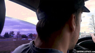 Driver Jonas Matt helps Isra Hell with a hard pounding in return