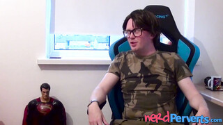 Big Breasted redhead Lucy Lane sucking meat at nerd casting