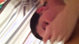 Big Breasted Stunner Working On Lover's Meat In The Shower