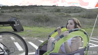 Petite brunette with perky tits Spencer Bradley railed hard