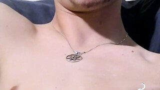 Bleu jacking his huge dick hard & hes smoking it up