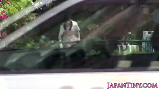 Bushy Japanese Babe Got Her Garden Plowed