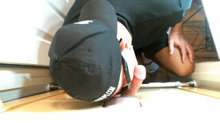 Construction Dad Cums At Gloryhole