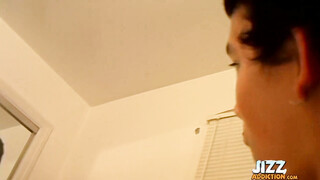 JizzAddiction: Riley Wiggins & Viper jack off & cum together in front of the