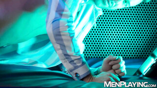 Businessman Denis Vega seduces Latino Gustavo Cruz to ass fucking plow him