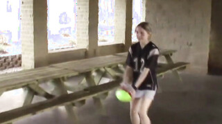 Kitty Karsen Outdoor nude rubbing muff hard