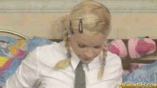 Hot dorm babe teen masturbates