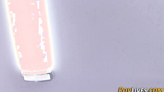 Teen in lingerie loves prick pleasing her well