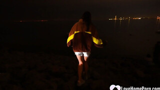 Horny GF sucks me off in public