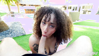 Cumming Latin: Kira Perez's Curly Ecstasy