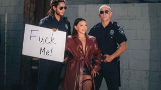 Horny Brandy Begs for Cops' Dicks