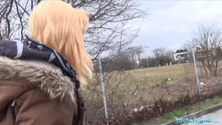 Timid Teenager Takes Big Dick Outdoors