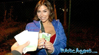 Spunking on Heidi Van Horny's Wet Twat in Public