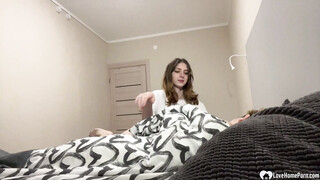 Inked brunette sexy girl ravaged by her new man