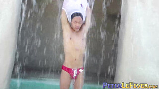 Innocent looking & adorable twink Dane Jaxson takes on a fat dildo up his butt