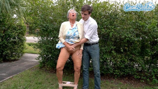 Gilf Squirts in Public: Stranger's Thick Orgasm