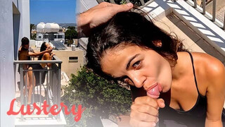 Steamy Balcony Bang with Spanish Exhibitionists