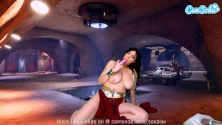 Titty Leia Cosplay Masturbation Show