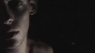 Bigdick homo jerks off while handcuffed with cameraman