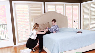 FAMILY STROKES Promiscuous stepsis disciplined by big step sibling prick