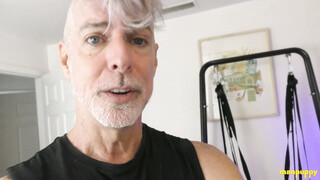 ManPuppy: Richard Lennox Jerks His Dick While Being Toy Banged On Cam