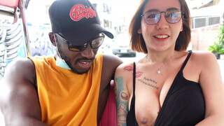 Titty Thai MILF picked up for a dirty interracial threesome