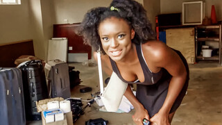 This ADORABLE EBONY real estate agent left dripping