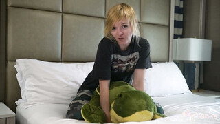 Lusty Alexa Crush Grinds Her Snatch Against Soft Plushy Toy