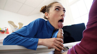 Barely legal with braces Tiana Blow fucks fat meat coach Bruce Venture