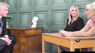 Step Mom Charlie Rae & Gigi Patsy suck principals meat in threesome