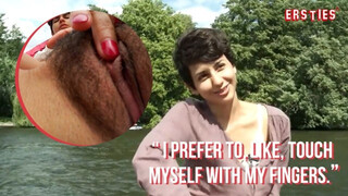 Ersties - Charming Anais Plays With Her Unshaved Twat in the Middle of a Lake