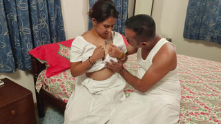 Real Indian couple having raw passionate sex in hotel