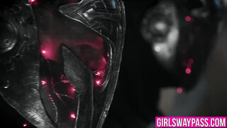 Fantasy lesbo girls scissoring cunts threeway style