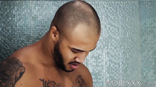 Tall muscled Pierce Paris & Jason Vario  each others cocks before ass fucking se