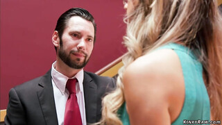 Married couple in bdsm threesome sex