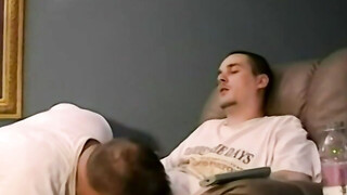 Deep barebacking after a blowjob with chubby gay & twink