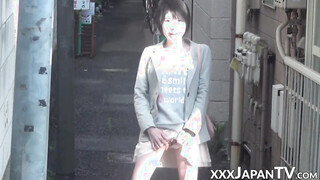 Japanese female shows off ass & twat